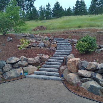 CSI Landscape - the steps leading up to the top of the hill - Landscaping Near Me - Spokane Valley, Washington CSI Landscape - the steps leading up to the top of the hill - Landscaping Near Me - Spokane Valley, Washington