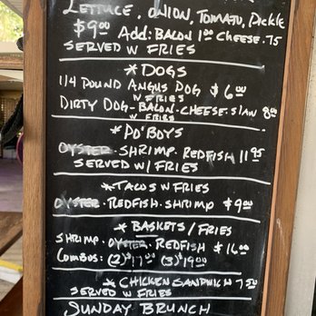 Fillin Station - Menu for the restaurant - Dive Bars Near Me - Beaufort, South Carolina