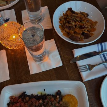 Olive + Oak - Lions Mane "Steak", Charred Octopus - Wine Bars Near Me - Saint Louis, Missouri