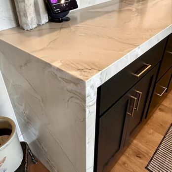 Everest Granite & Cabinets - Back counter waterfall. - Cabinetry Near Me - Scottsdale, Arizona Everest Granite & Cabinets - Back counter waterfall. - Cabinetry Near Me - Scottsdale, Arizona
