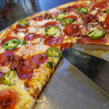 Riverwalk Pizzeria - Lake Forest - Pepperoni bacon and jalapeño pizza - Pizza Near Me - Sanford, Florida Riverwalk Pizzeria - Lake Forest - Pepperoni bacon and jalapeño pizza - Pizza Near Me - Sanford, Florida