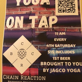 Chain Reaction Brewing Company - yoga on tap - Breweries Near Me - Denver, Colorado Chain Reaction Brewing Company - yoga on tap - Breweries Near Me - Denver, Colorado