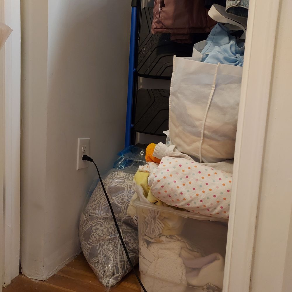 Philips Electric - New Outlet installed in tight spot in closet, 20 amp - Electricians Near Me - Arlington, Massachusetts Philips Electric - New Outlet installed in tight spot in closet, 20 amp - Electricians Near Me - Arlington, Massachusetts