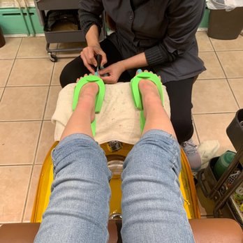 Top Nails - Getting a standard pedicure. They put individual wedges for each toe so they don't touch each other. - Nail Salons Near Me - Philadelphia, Pennsylvania Top Nails - Getting a standard pedicure. They put individual wedges for each toe so they don't touch each other. - Nail Salons Near Me - Philadelphia, Pennsylvania