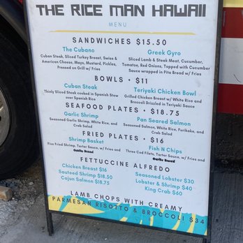 The Rice Man Hawaii - Menu - Food Trucks Near Me - Honolulu, Hawaii The Rice Man Hawaii - Menu - Food Trucks Near Me - Honolulu, Hawaii