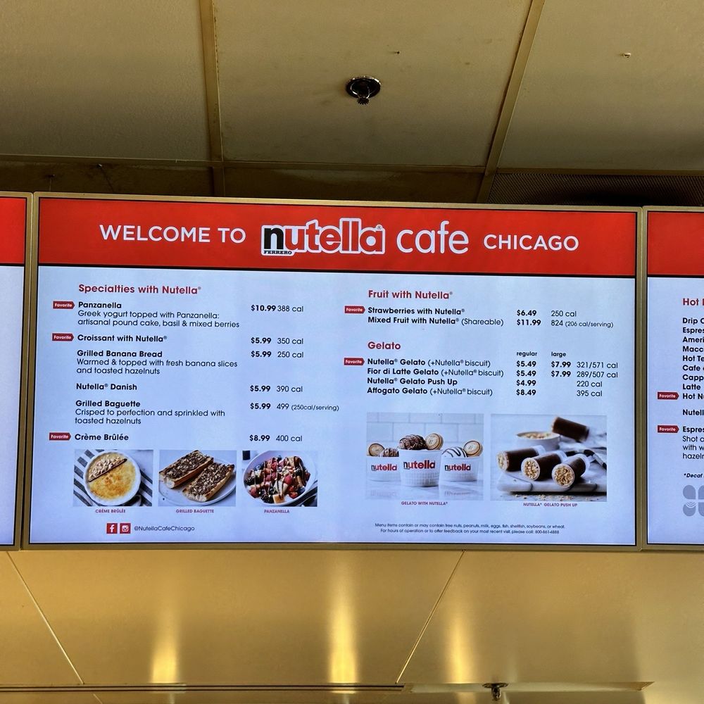 Nutella Cafe - As of Jan 2024. - Desserts Near Me - Chicago, Illinois Nutella Cafe - As of Jan 2024. - Desserts Near Me - Chicago, Illinois
