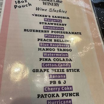 Patoka Lake Winery - Wine slushy flavors - Wineries Near Me - Birdseye, Indiana Patoka Lake Winery - Wine slushy flavors - Wineries Near Me - Birdseye, Indiana