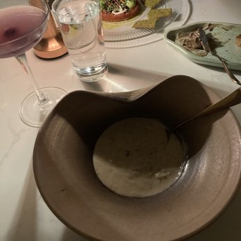 Ceron Kitchen - Amazing mushroom chowder with tuna tartar in the background. - New American Near Me - Alameda, California Ceron Kitchen - Amazing mushroom chowder with tuna tartar in the background. - New American Near Me - Alameda, California
