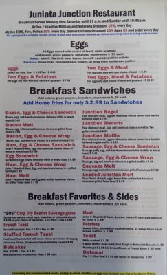 Menu photo 5 Juniata Junction Mifflintown, PA