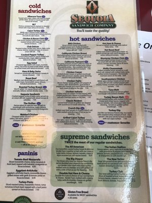 Menu photo 5 Sequoia Sandwich Company Bakersfield, CA