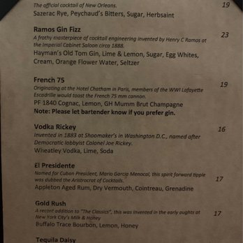 Fountain Lounge - Sazerac   THEEEE OFFICIAL DRINK OF NOLA - Lounges Near Me - New Orleans, Louisiana