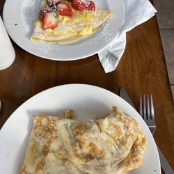 Bree and apple and cream brûlée