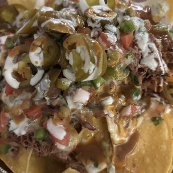 Lewis Barbecue - Nachos (brisket) - this was a huge stack of nachos, plenty for two people for sure! - Barbeque Near Me - Charleston, South Carolina