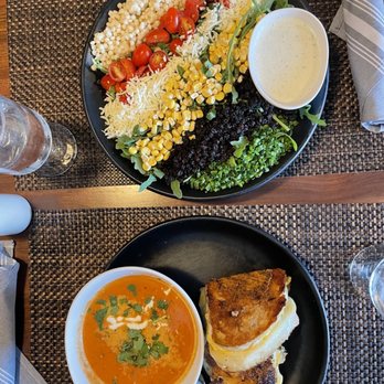 The Clinkscale - Poblano Soup & Grilled Cheese Chopped Salad - Breakfast & Brunch Near Me - Jerome, Arizona The Clinkscale - Poblano Soup & Grilled Cheese Chopped Salad - Breakfast & Brunch Near Me - Jerome, Arizona