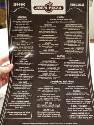 Menu photo 2 Joe's Pizza Tuscola, IL Menu photo 2 Joe's Pizza Tuscola, IL