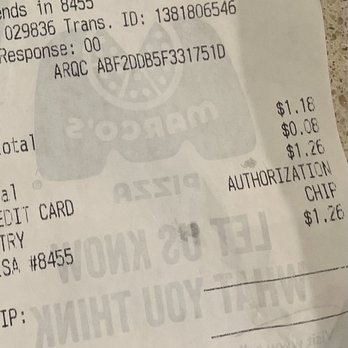 Marco's Pizza - During exchanging the red onion pizza, I asked for a couple extra garlic sauces and was charged $1.26 LOL... are you kidding me? - Pizza Near Me - Winter Park, Florida