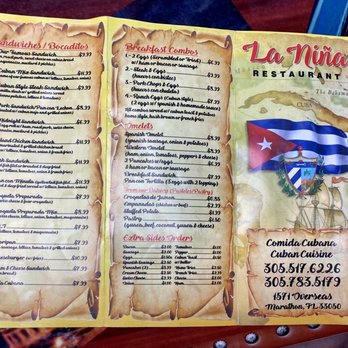 La Niña Restaurant - 11.24.22 sandwiches and breakfast - Cuban Near Me - Marathon, Florida