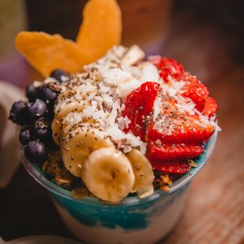 Lumpia Bros Cafe - Coconut and blue spirulina smoothie bowl - Coffee & Tea Near Me - Grover Beach, California Lumpia Bros Cafe - Coconut and blue spirulina smoothie bowl - Coffee & Tea Near Me - Grover Beach, California