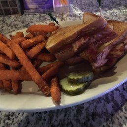 Special of the day--ultimate grilled cheese with side of sweet potato fries. $6.95 plus 50 cents extra for the sweet potato fries
