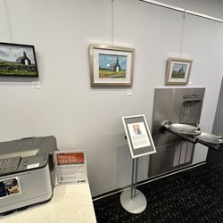 Arvonne Fraser Library - Local art - this is paintings of a black church in Iceland that I have seen!