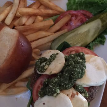 Tracks - Caprese Burger - Burgers Near Me - Cary, Illinois