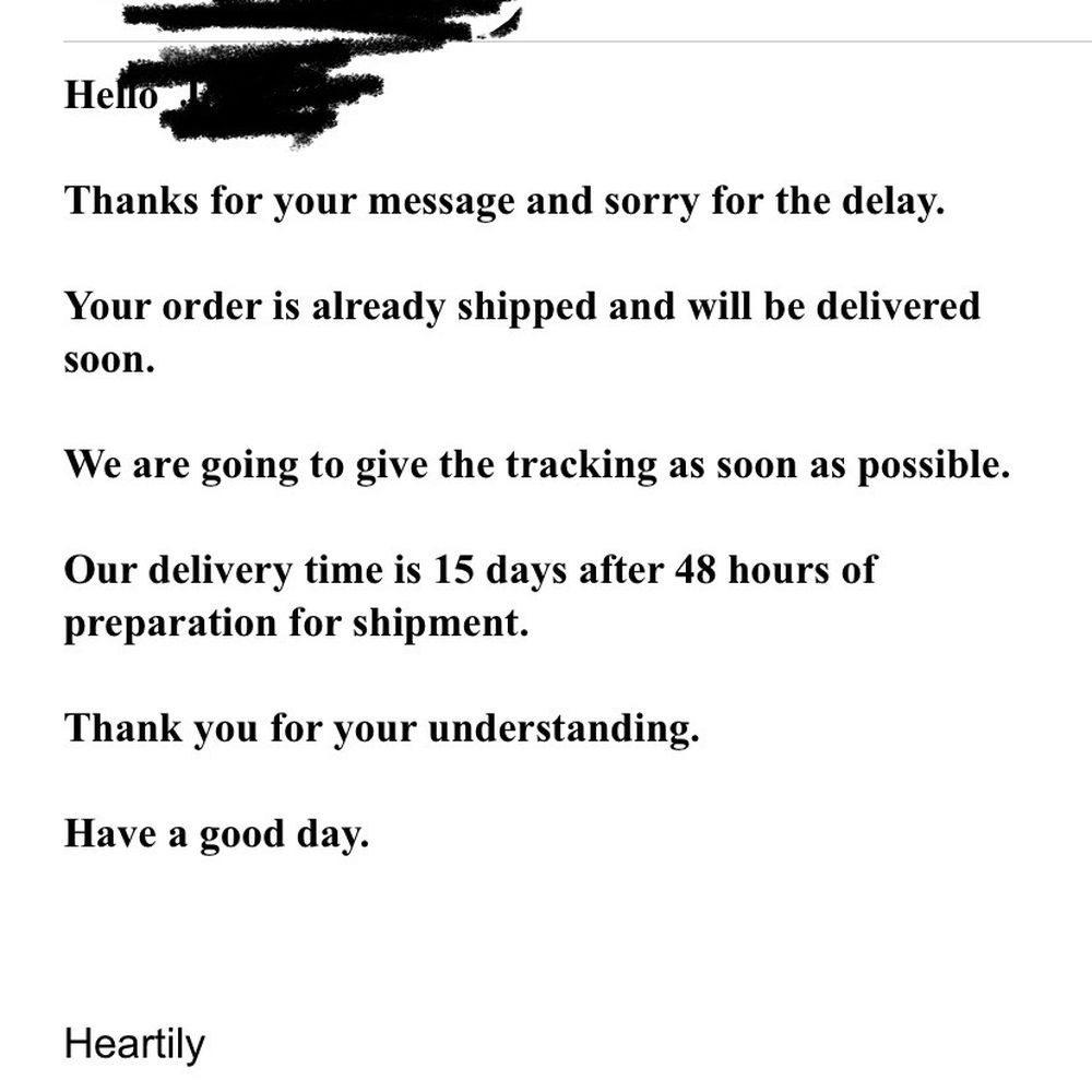 S4Fit Sport - Here is an email sent last month saying my ordered shipped. I asked for a tracking number and no further responses were sent back to me. - Fitness/Exercise Equipment Near Me - New York, New York S4Fit Sport - Here is an email sent last month saying my ordered shipped. I asked for a tracking number and no further responses were sent back to me. - Fitness/Exercise Equipment Near Me - New York, New York