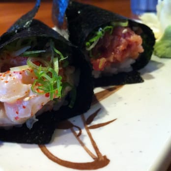Sushi World - Spicy scallop & spicy tuna hand rolls - Sushi Bars Near Me - Cypress, California