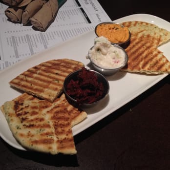 Shebeen Whisky House - Pita bread with 3 mystery dips~ - Whiskey Bars Near Me - Vancouver, British Columbia Shebeen Whisky House - Pita bread with 3 mystery dips~ - Whiskey Bars Near Me - Vancouver, British Columbia