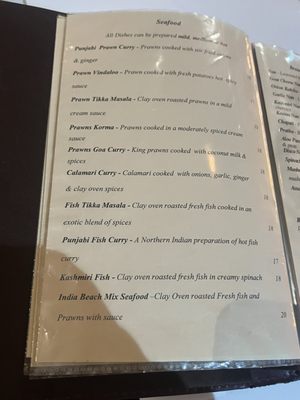 Menu photo 1 India Beach Restaurant El Granada, CA Menu photo 1 India Beach Restaurant El Granada, CA