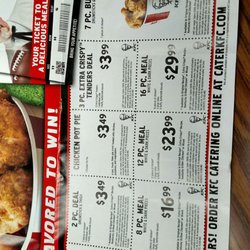KFC - Got these coupons in the mail. Used one for 2 pieces dark. White meat chicken is the worst fraud perpetuated on the nation.