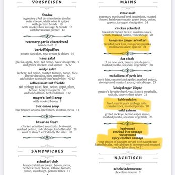 Gustav's - Menu with our entrees highlighted. - Pubs Near Me - Vancouver, Washington