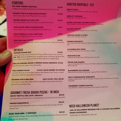 Menu photo 2 Temple Denver Denver, CO
