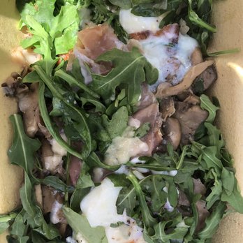 Urth Caffe - Mushroom/arugula/prosciutto eggs Benny with very goey snotty eggs... asked to have it remade 2ce and they still have me this. - Coffee & Tea Near Me - Laguna Beach, California