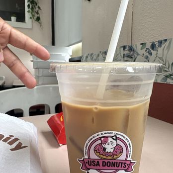 USA Donuts & Croissants - Iced French Vanilla Ice Coffee - Donuts Near Me - El Monte, California USA Donuts & Croissants - Iced French Vanilla Ice Coffee - Donuts Near Me - El Monte, California