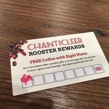 Chanticleer Cafe & Bakery - Coffee punch card - Breakfast & Brunch Near Me - Cary, North Carolina