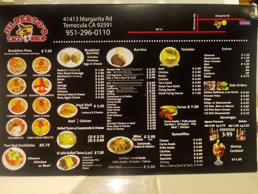 Menu photo 7 Jilberto’s Taco Shop Temecula, CA