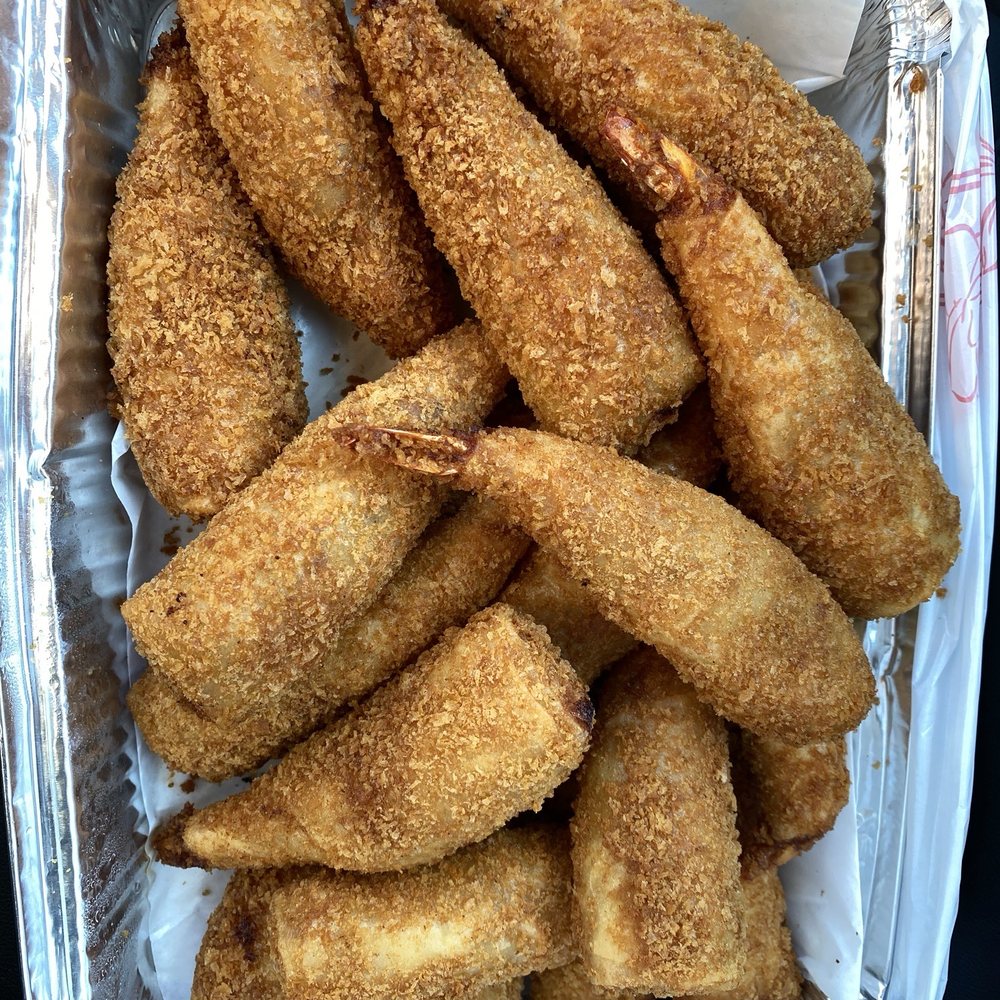 Rocket shrimp rolls Rocket shrimp rolls