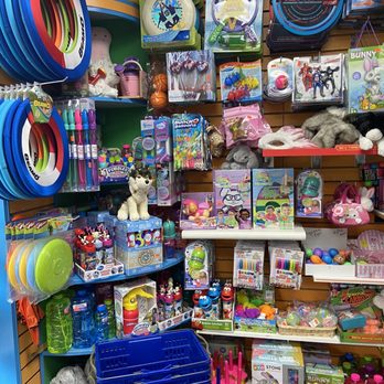 Necker's Toyland - Bubbles and frisbee type toy section. - Toy Stores Near Me - Simsbury, Connecticut