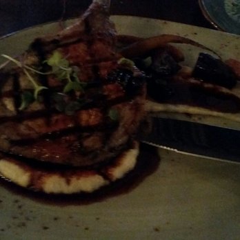 Tavern & Table - Duroc pork chop for $28, very moist, cooked well, best item all night. - New American Near Me - Mt. Pleasant, South Carolina Tavern & Table - Duroc pork chop for $28, very moist, cooked well, best item all night. - New American Near Me - Mt. Pleasant, South Carolina