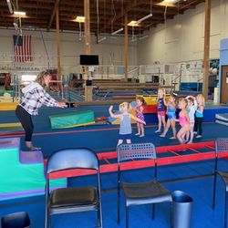 Pacific Coast Gymnastics - Coach Lynn is great with the preschool age kids. Lot of smaller size equipment that's safe and also challenging for the little ones.