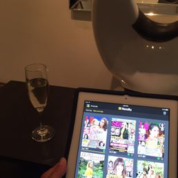 Champagne and magazines on iPads....Can I stay all day? Champagne and magazines on iPads....Can I stay all day?