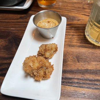 The Atlantic - Fried oysters (sauce was AWESOME) - Seafood Near Me - Virginia Beach, Virginia The Atlantic - Fried oysters (sauce was AWESOME) - Seafood Near Me - Virginia Beach, Virginia