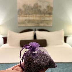 Lavender Inn by the Sea - Love the Dried Lavender bag on the bed.