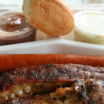 Jon Jon's - #1: ×1 Rib, ×1 Hot Link and ×1 Chicken - $12 comes with BBQ Beans, Potato salad and Roll - Barbeque Near Me - San Jose, California Jon Jon's - #1: ×1 Rib, ×1 Hot Link and ×1 Chicken - $12 comes with BBQ Beans, Potato salad and Roll - Barbeque Near Me - San Jose, California