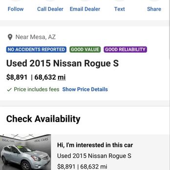 Ideal Cars - Page for the vehicle in question where it shows "Price includes fees" - Used Car Dealers Near Me - Mesa, Arizona Ideal Cars - Page for the vehicle in question where it shows "Price includes fees" - Used Car Dealers Near Me - Mesa, Arizona