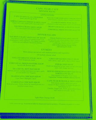 Menu photo 1 Cape Fear Café Duncans Mills, CA