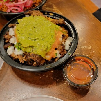 Taquito Lindo - Carné asada rice bowl with salsa cup. - Tacos Near Me - Williamsville, New York Taquito Lindo - Carné asada rice bowl with salsa cup. - Tacos Near Me - Williamsville, New York