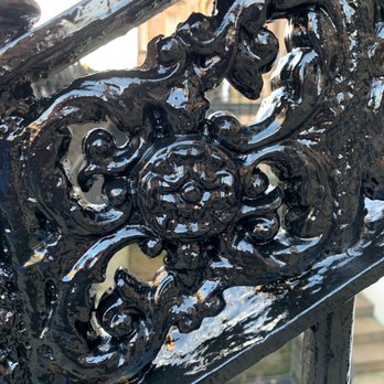 Painted Black - AFTER - much more detail visible on flowers - Painters Near Me - Edinburgh, EDH