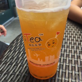 i-Tea - Peach fruit tea w/popping boba. - Bubble Tea Near Me - Fremont, California
