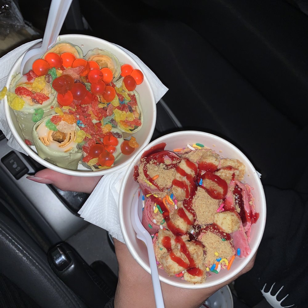Icicles - Matcha/Thai on the left It's a Rasp! on the right - Desserts Near Me - Newark, California Icicles - Matcha/Thai on the left It's a Rasp! on the right - Desserts Near Me - Newark, California